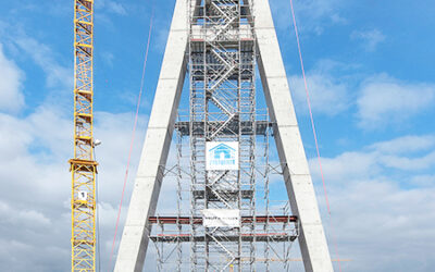 The Art Of Scaffolding: Layher Allround Scaffolding  For Construction Of Cable-Stayed Bridge