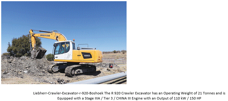 Three Liebherr R 920 Crawler Excavators Deployed In South African Mine