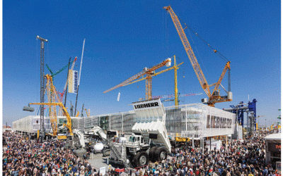 Innovative Liebherr Construction Machines On The Outdoor Terrain