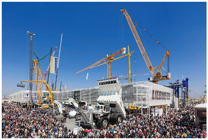 Innovative Liebherr Construction Machines On The Outdoor Terrain