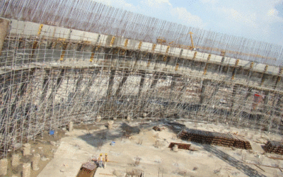 Layher Allround Scaffolding For Construction Of Cooling Tower
