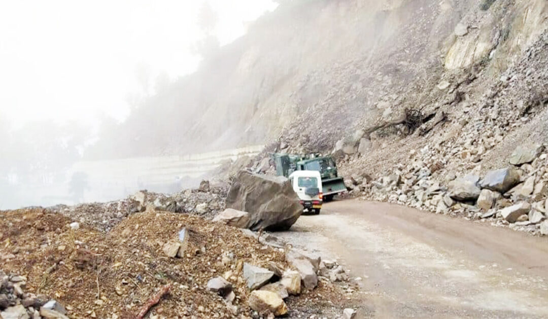 Landslide Mitigation Work Completed Alongside  Badrinath Road In Uttarakhand